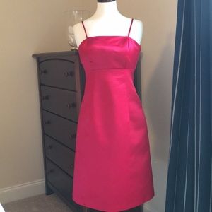 Red!! Beautiful red satin short dress with wrap